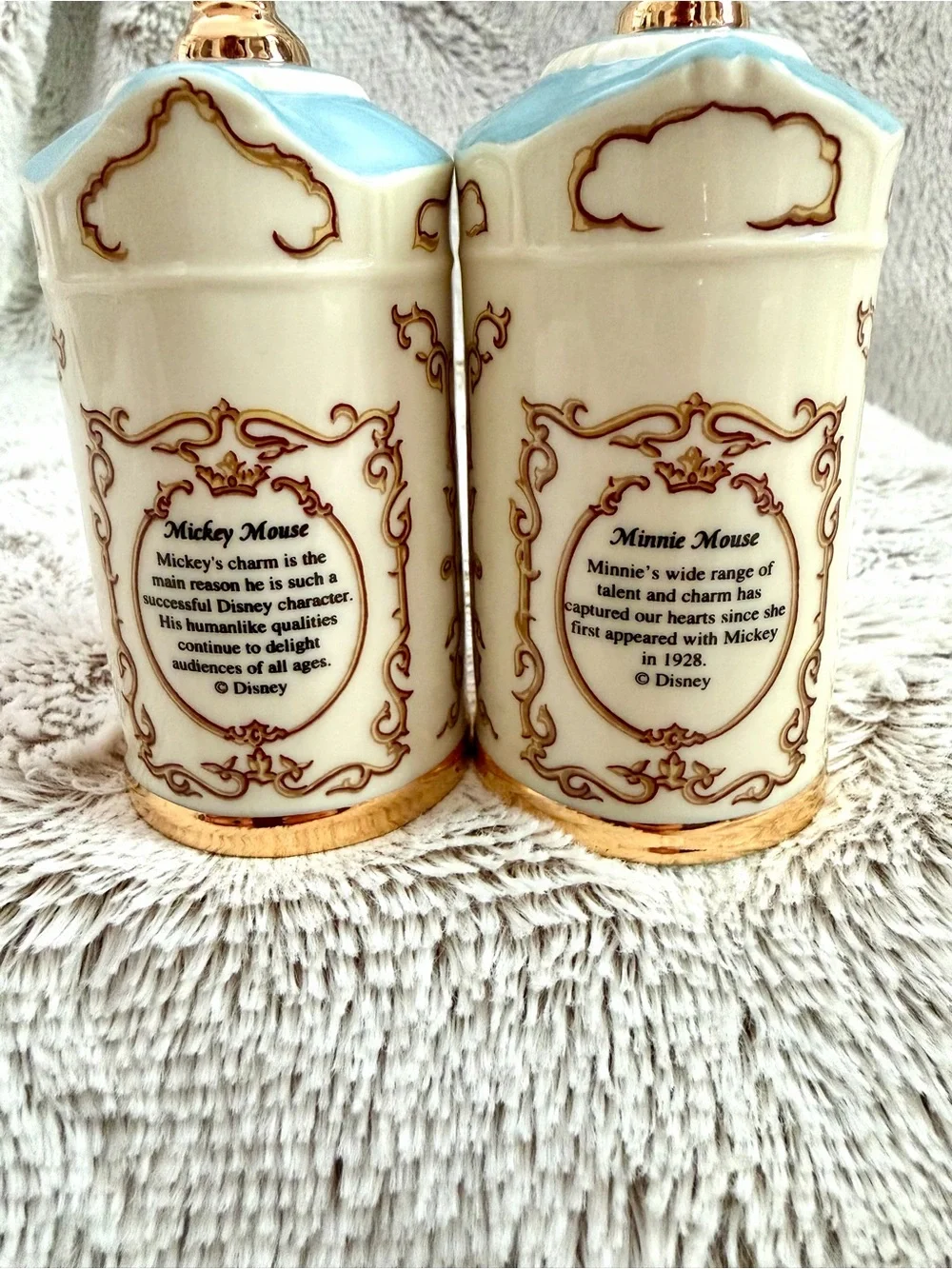 Vintage 1997 Lenox Disney Mickey & Minnie Salt & Pepper Shaker Set